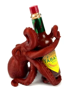 Bordeaux The Octopus Tabasco Holder 3D Printed Decorative Figurine 2oz Bottle - Picture 1 of 9