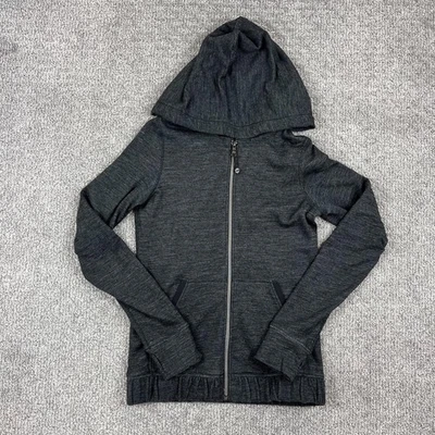 Lululemon Athletica Hoodie Womens 4 Gray Merino Wool Full Zip Thumbholes Jacket - Image 1 of 4