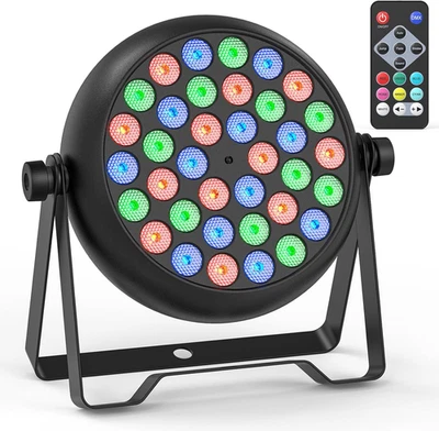 RGB Faretti Par LED D MX, 36W Luce Di Scena Con Telecomando E 4 Modalità Di Cont - Immagine 1 di 4