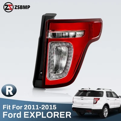 LED Tail Light For 2011-2015 Ford Explorer Red Clear With Bulbs Passenger Side Foto 1 de 4