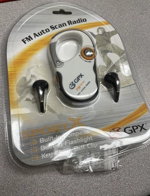 NEW Vintage GPX Sport X FM Auto Scan Radio Keychain Clip Portable Key Chain - Image 1 of 2