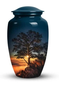 Sonnenuntergang Natur Themenurne für Asche Mama & Papa - Einäscherungsurne für erwachsene Asche Neu im Karton - Bild 1 von 5