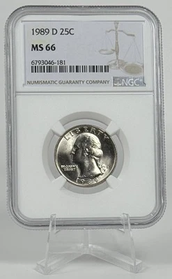 1989-D Washington Quarter NGC MS66 DDO D/D Mintmark Brilliant Uncirculated GEM - Image 1 of 4