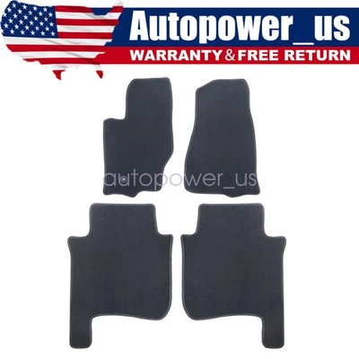 For 2006-10 Jeep Commander Front Rear Floor Mats Carpet Waterproof Black Velour - Изображение 1 из 4
