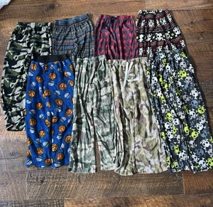 8 Boys Pajama Pants Lot - Sizes 8 - 10 Various Brands & Patterns Clean Grt Cond - Picture 1 of 3