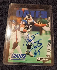 NEW YORK GIANTS: BART OATES 1992 Skybox Football Card 42 - Autograph Signed - Picture 1 of 2