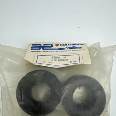 Vintage Team Associated RC12 Front Tires Hard Donuts 3651 - Image 1 of 3
