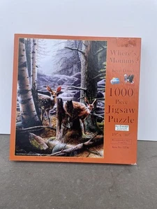 SunsOut Where's Mommy 1000 Piece Jigsaw Puzzle Deer Artwork by Kevin Daniel - Picture 1 of 2