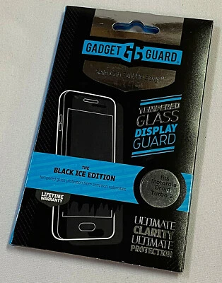 GADGET GUARD MOTOROLA DROID TURBO 2 TEMPERED GLASS SCREEN PROTECTOR BLACK ICE - Image 1 of 4