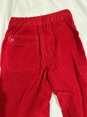 Pantalones de pana rojos OP vintage años 70 pantalones niños talla 13 14 looks sin usar Foto 1 de 4