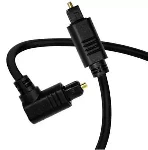 Toslink Optical Male to Male Angled Audio Cable for Sound Bars Home Theatre 1m - Picture 1 of 9