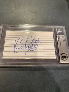 KIRBY PUCKETT CUT AUTOGRAPH POSTCARD MINNESOTA TWINS - Picture 1 of 3