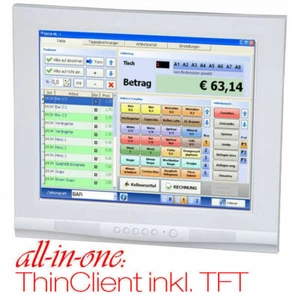 17" 43cm TFT Integrated 1GHz Computer Mini PC Quiet 12V Power Adapter Windows 98 - Picture 1 of 7