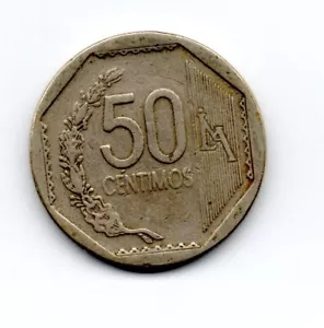 Perú 2007, Coat of arms/Inca motif, modern coin, 0.50 nuevo sol - Picture 1 of 2