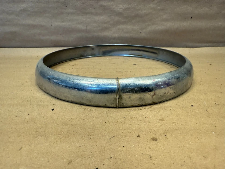 Original Jaguar XKE E-Type MG MGB Headlamp Chrome Trim Ring Bezel OEM  - Image 1 of 4
