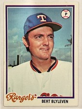 1978 Topps Bert Blyleven #131 Baseball Texas Rangers