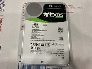Seagate ST10000NM012G Exos X18 10TB 3.5" SAS 12Gb/s Internal Hard Drive 100% Hea - Photo 1/2