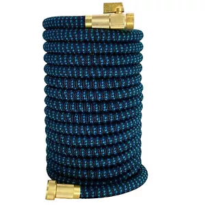 Flexible Garden Hose 75ft Car Wash Hose 3/4 Copper Connector Garden - Picture 1 of 14