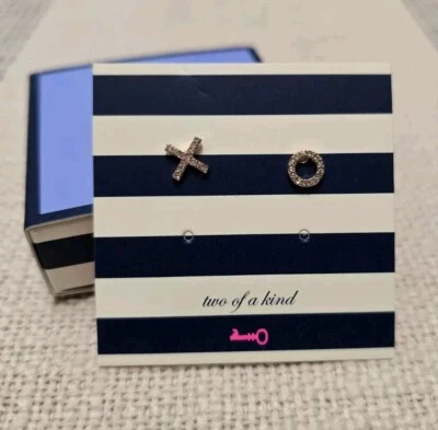 KEEP коллективный XO розового золота Pave кристалл Серьги-гвоздики новый в коробке милый - Изображение 1 из 4