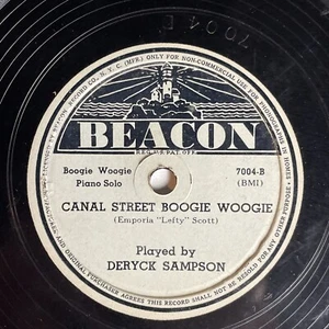 10" 78 RPM-Deryck Sampson-Homeless On the Range/Canal Street Boogie Woogie/7004 - Picture 1 of 4