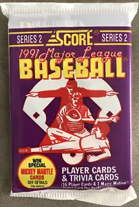 1991 Score “Series 2” Pack: Doug Drabek Pirates (Top) Chet Lemon Tigers (Back) - Picture 1 of 2