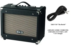 EKO V10 The Beetle AMPLIFICATORE PORTATILE 10W PER CHITARRA ELETTRICA CON CAVO - Foto 1 di 7