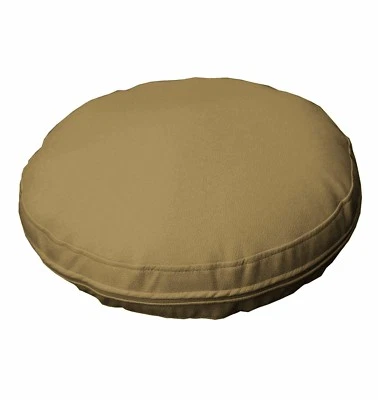 pb324r Light Bronze Faux Leather Soft 3D Round Thick Cushion Cover Custom Size - Image 1 of 4