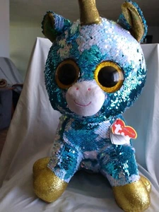 Ty Unicornio Flippable 16" Alto Azul y Rosa Usado - Imagen 1 de 10