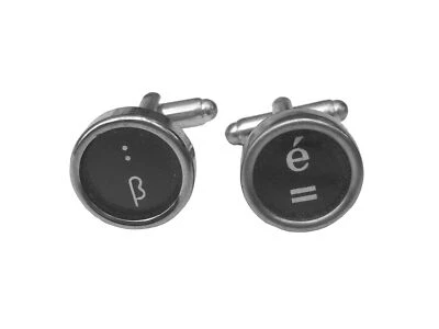 Miniblings llave máquina de escribir gemelos negros vintage Foto 1 de 4