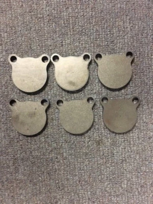 OWL CREEK FABRICATION AR500 Steel Target Hanging Gong 3" x 3/8" Set of 6 Double Ear Plates! USA MADE!!