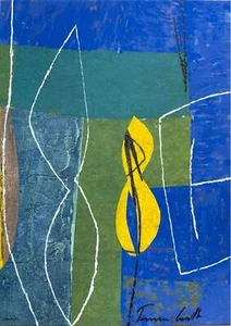 Abstrakt Thomas Cascella Werk Gemälde POP ART Modern SIEBDRUCK Ed. Lim 35x50 - Bild 1 von 1