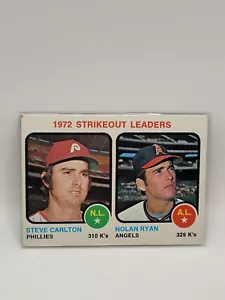 1973 Topps - League Leaders #67 Nolan Ryan, Steve Carlton - Picture 1 of 2