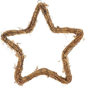 Stella in rattan da appendere, naturale, Ø 25 cm - Foto 1 di 1