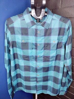 Patagonia Shirt Men's Size Medium Flannel Plaid Fjord New Blue - Image 1 of 4