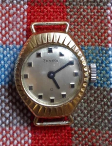 Kleine goldene Uhr von Zentra Armbanduhr Damen Uhr sehr alt. - Bild 1 von 3