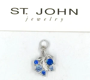 NEW ST. JOHN KNITS Zipper Pull Puller Slider Silver Swarovski Replacement Charm - Picture 1 of 6