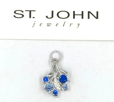NEW ST. JOHN KNITS Zipper Pull Puller Slider Silver Swarovski Replacement Charm - Image 1 of 4