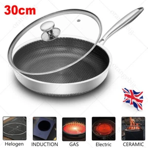 Hybrid Nonstick Frying Pan, 30cm, Stay-Cool Handle Dishwasher Oven With Lid - Picture 1 of 12