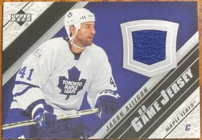2005-06 Upper Deck UD Game Jersey Jason Allison #J2-JA Toronto Maple Leafs - Image 1 of 2