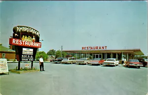 NIAGARA FALLS, CANADA - AMBASSADOR RESTAURANT - VINTAGE POSTCARD - Picture 1 of 2