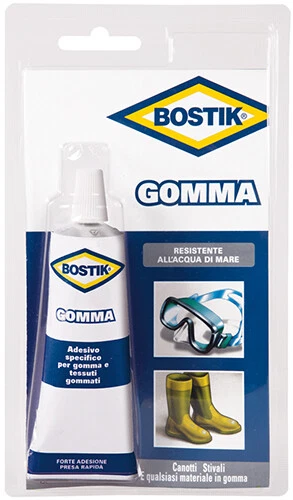 Colla adesivo salda tessuti gommati BOSTIK Gomma resistenza acqua 50 g. - Immagine 1 di 1
