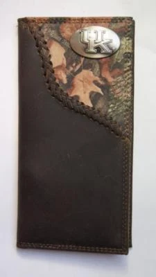 ZEP-PRO Kentucky Wildcats Fence Row Camo Leather Roper Wallet ONLY NO BOX - Image 1 of 4