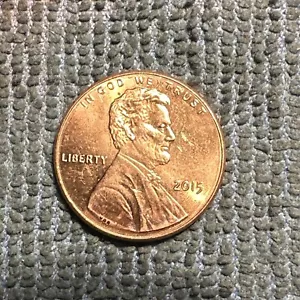 2015P BU LINCOLN PENNY "SPIKE HEAD" BIG‼️ DIE CRACK Error! - Picture 1 of 12