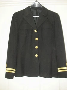 WOMEN'S NAVY BLAZER - AUTHENTIC NAVAL, WOOL, SMALL - Picture 1 of 7