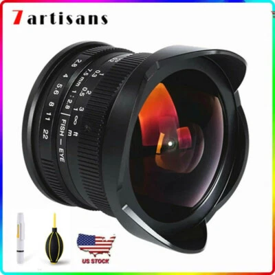 7artisans 7.5mm F2.8 II APS-C MF Fisheye Focus Lens For Fujifilm fuji X mount - Image 1 of 4