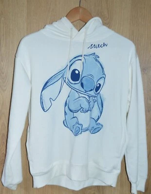Disney Lilo & Stitch Ohana White Top Women Hoodie - Extra Small XS Oversized  - Image 1 of 3
