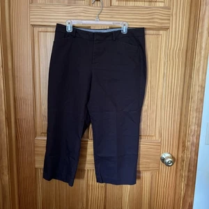 Dockers Capri Womens Stretch Pockets Brown Size 14 - Picture 1 of 6