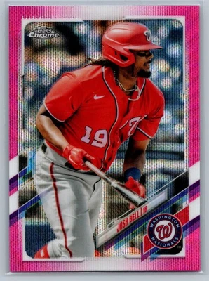 2021 Topps Chrome Update #USC3 Josh Bell Washington Nationals PINK WAVE - Image 1 of 2