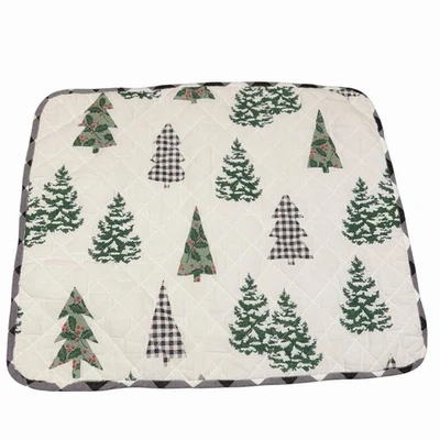 Falsa de árbol de Navidad (1) negro blanco búfalo espalda a cuadros 2 lazos decoración navideña Foto 1 de 3