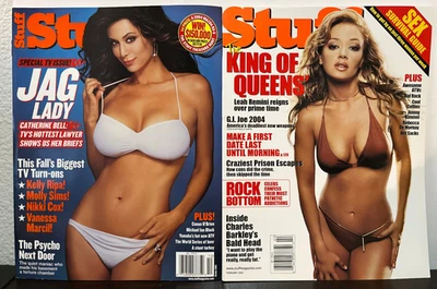 STUFF Magazine Lot (2) Catherine Bell Leah Remini - Excellent! - Image 1 of 4